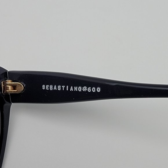 Sebastiano #600 Navy Marble Frame Purple Gradient Lens Vintage Sunglasses 62mm - Picture 8 of 12